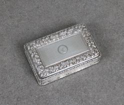 A Victorian engine turned rectangular snuff box