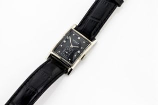 A ladies 1940s Gruen Curvex Precision 14ct white gold wristwatch