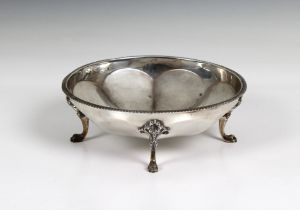 A George V silver bon bon dish