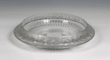 A Lalique "Marguerites" shallow glass bowl