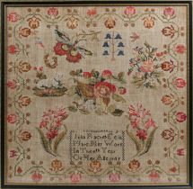 A named Channel Islands mid-19th century needlework sampler