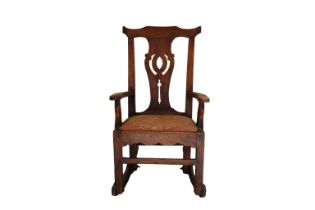 George III elm rocking chair