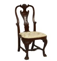 A 19th century walnut George II style chair