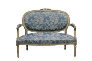 A 20th century Louis XVI style two seat settee