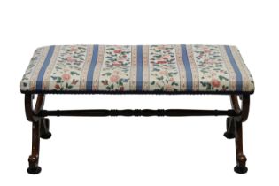 A late Regency footstool