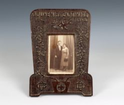 A WW2 souvenir oak photo frame