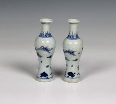 Two Chinese porcelain miniature baluster vases from The Hatcher Collection