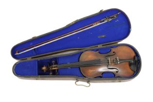 A full size 19th century violin and bow