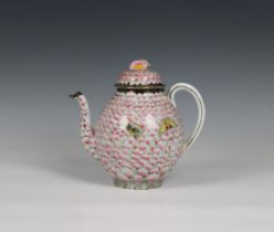 A Japanese teapot and cover in the famille rose palette