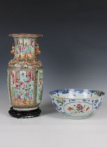 A 19th century Chinese Canton famille rose vase