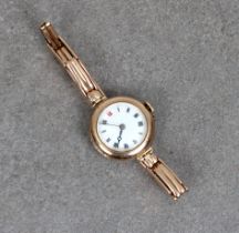 A ladies 9ct gold cased wrist watch