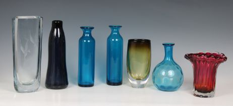 A large collection of art glass