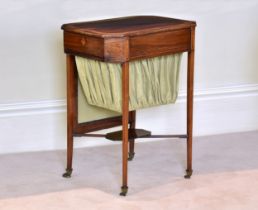 A George IV rosewood and satinwood octagonal work table