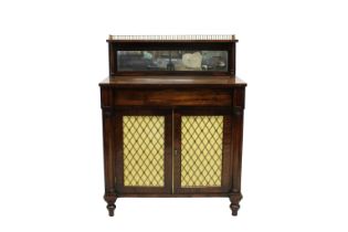 An early 19th century, George IV, rosewood chiffonier