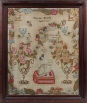 A George IV named Channel Island needlework sampler