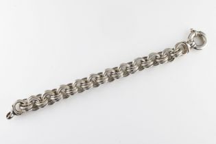 A heavy gauge silver belcher link bracelet