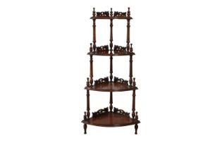 A Victorian mahogany four tier whatnot