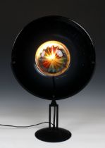 A Murano glass disc on stand table lamp