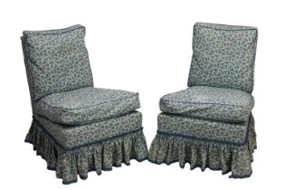 A pair of Howard slipper chairs