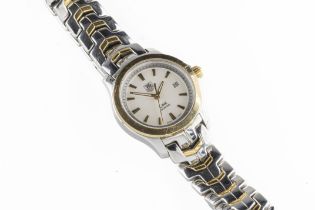 A ladies bi-colour stainless steel Tag Heuer link wristwatch