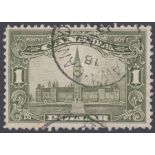 CANADA-1929 $1 Olive-Green SG 285 FINE USED.