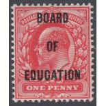 Great Britain Stamps : 1902 1d Scarlet BOARD OF EDUCATION unmounted mint