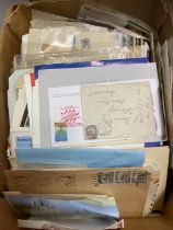 POSTAL HISTORY : mixed box of covers and cards (100's)