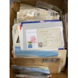 POSTAL HISTORY : mixed box of covers and cards (100's)