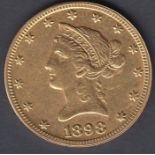 1898 USA $10 GOLD Eagle Coin