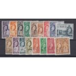 1956 unmounted mint set to £1 SG 266-282 Cat £130