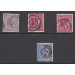 STAMPS GREAT BRITAIN : 1902 High Values 1/6 to 10/- in average to good used condition