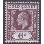 Stamps GOLD COAST-1906 6d Dull Purple & Violet . A lightly mounted mint example SG 54a