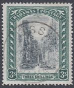 stamps BAHAMAS-1903 3/- Black & Green. A fine used example SG 61