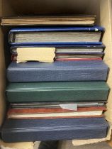 Mixed box of nine stockbooks, mainly mint
