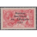 Stamps IRELAND-1922 5/- Rose-Carmine SG 19 MOUNTED MINT