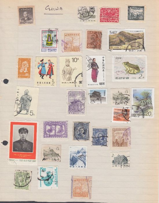 World stamps in plastic folder including CHINA, India, USA etc - Image 2 of 4