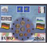 Collection of sixteen EURO coin covers, unusual to see, including Vatican City