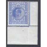 Great Britain Stamps : 1912 10/- Blue, unmounted mint corner marginal SG 319