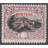 Stamps MALTA-1928 2/- Black & Purple. A fine used example SG 188