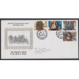 STAMPS FIRST DAY COVER : 1974 Christmas St Mary of Ottery Official FDC