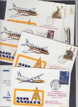 GB Airmail covers 1970's period, Air Anglia to various locations (12)
