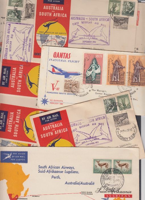 Australia Airmail Covers 1950's and 60's including Quantas (9)