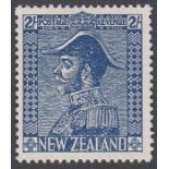 Stamps NEW ZEALAND-1926-34 2/- Deep Blue WATERMARK UPRIGHT. A mounted mint example Sg 466