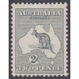 Stamps AUSTRALIA-1913 2d Grey. A lightly mounted mint example SG 3