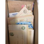 Box of German and Swiss covers postcards and airmails etc