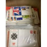 Box of approx 300 First Day Covers and event covers , in albums and loose
