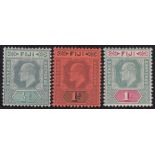 Stamps FIJI-1904-09 Set of 3. A lightly mounted mint set SG 115-117