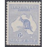 STAMPS : AUSTALIA 1915 6d Ultramarine, mounted mint SG 38