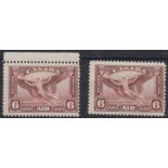 STAMPS CANADA, 1935 6c Daedalus mounted mint showing Moulting Wing flaw SG 355b Cat £110