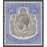 STAMPS TANGANYIKA 1927 10/- Deep Blue lightly mounted mint SG 106